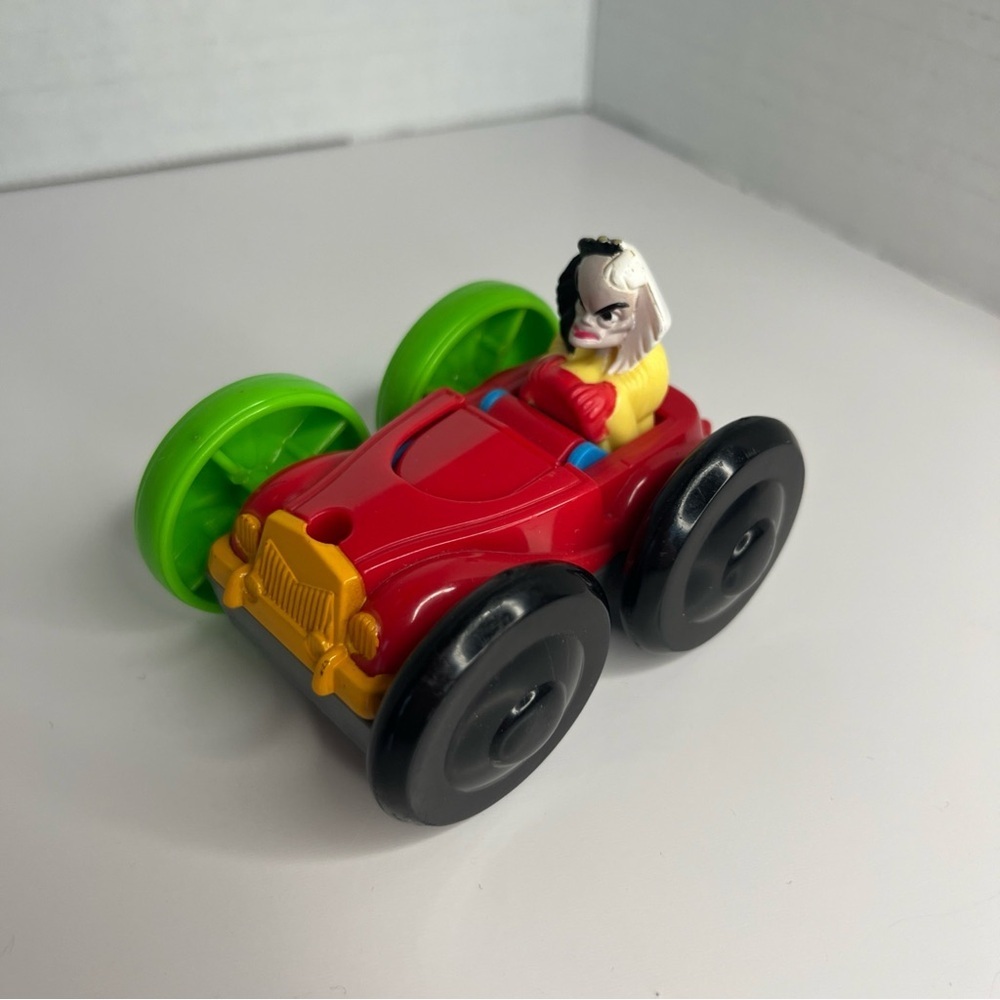 Vintage 1998 McDonald's Disney 101 Dalmatians Flip Car Cruella De Vil Puppy Dog
